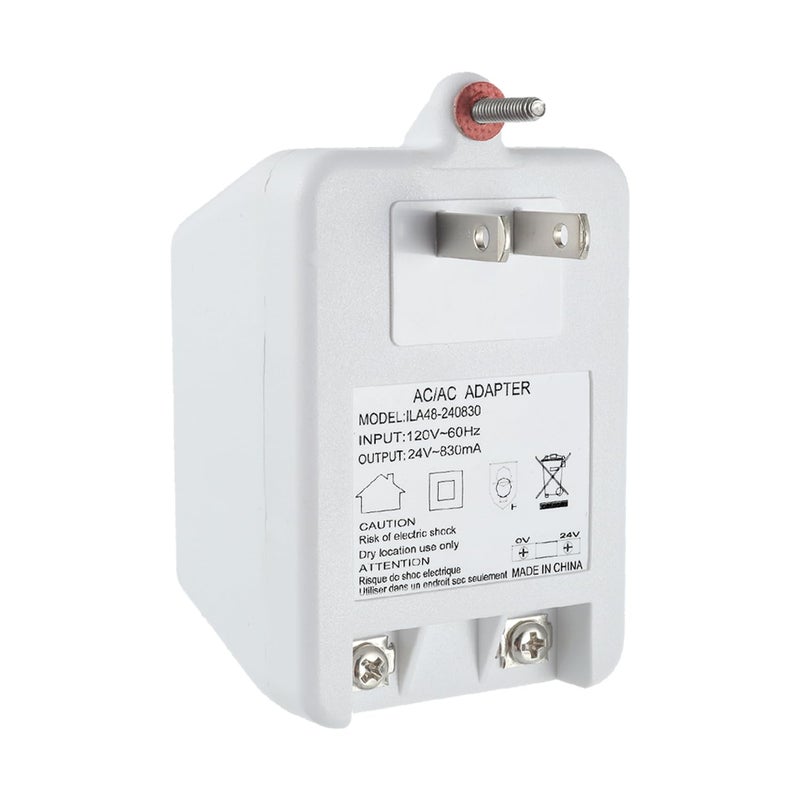 JAMHER 24 Volt Doorbell Transformer 24VAC 830mA Plug in Transformer with PTC Fuse Compatible with Nest Ecobee Sensi and Honeywell Thermostat and All Versions of Ring Doorbell - Image 1